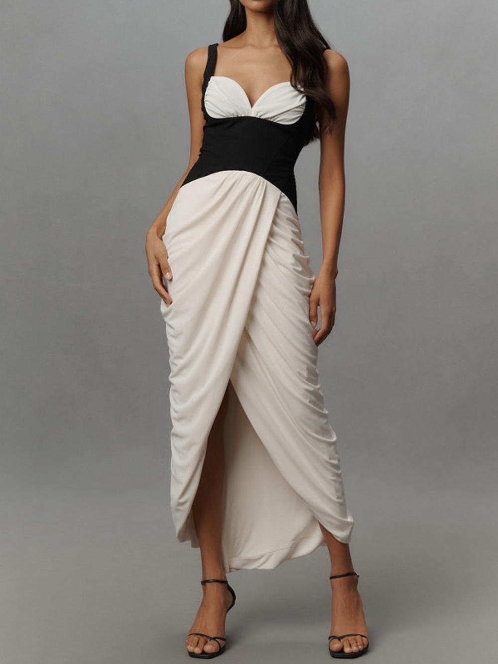 Maeve by Anthropologie Ruched Corset Midi Dress